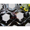 Black Stainless Sreel Mix White Glass Mosaic (CFM1027)